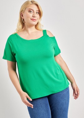 Μπλούζα βισκόζης με έναν ώμο