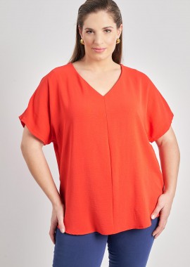 Μπλούζα washed με V