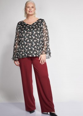 Παντελόνα κρεπ wide leg