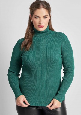 Πλεκτό ζιβάγκο με lurex και ριπ