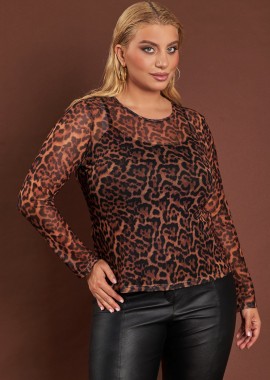 PRBT Μπλούζα ημιδιάφανη εμπριμέ