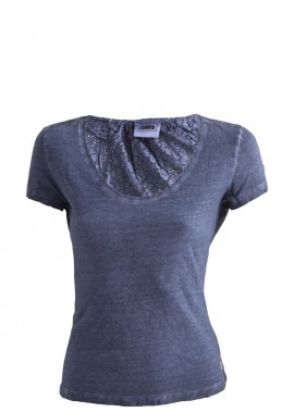 Μπλούζα Κοντομάνικη Freddy Mε Δαντελένια Πλάτη S8-AC-WT243L03N01-B43CD0 Γυναικείο