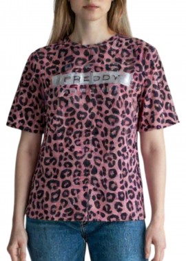 Μπλούζα Κοντομάνικη Freddy Λεοπάρ S0WSLT1-NG9F Γυναικείο