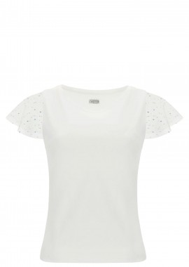 Μπλούζα Κοντομάνικη Freddy Με Ιδιαίτερα Μανίκια S0WTWT17-W Γυναικείο