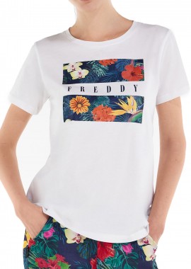 Μπλούζα Κοντομάνικη Freddy All Over Flower S2WTEET3-WFLO22 Γυναικείο
