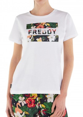 Μπλούζα Κοντομάνικη Freddy All Over Flower S2WTEET3-WFLO21 Γυναικείο