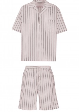 Πυτζάμα Hanro Short Sleeve Pajama 075451-0011 Ανδρικό