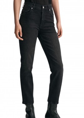 Παντελόνι Jean Gant Black Cropped Slim 4100215-951 Γυναικείο