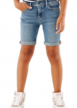 Σορτς Mexx Juno Mid Waist Slim Jeans BM0526023G-Vintage Blue Κορίτσι