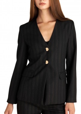 Σακάκι Attrattivo Με Χρυσά Κουμπιά 92165662-BLACK Γυναικείο