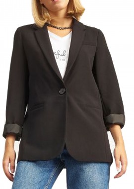 Σακάκι Attrattivo Με Διακοσμητικές Τσέπες 92486621-BLACK Γυναικείο