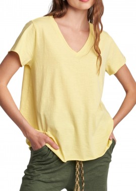 Μπλούζα Κοντομάνικη Attrattivo V-Neck 9904391H-YELLOW Γυναικείο