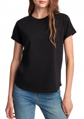 Μπλούζα Κοντομάνικη Attrattivo Στρογγυλή Λαιμόκοψη 9908970-BLACK Γυναικείο