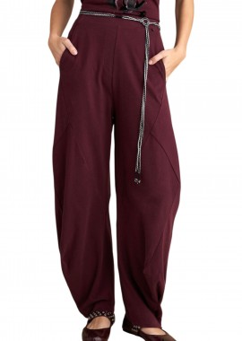 Παντελόνι Υφασμάτινο Attrattivo Με Λάστιχο 9919317D-OXBLOOD Γυναικείο