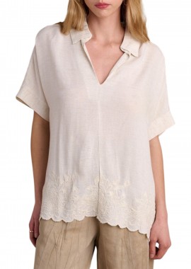 Τουνίκ Attrattivo Με Λεπτομέρεια Κεντήματος 9920693-NATURAL Γυναικείο