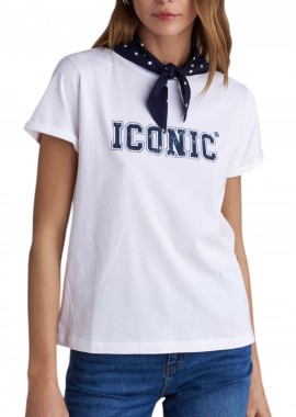 Μπλούζα Κοντομάνικη Attrattivo Με Πουά Φουλάρι 9920903-WHITE Γυναικείο