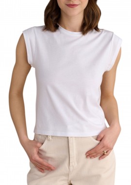 Μπλούζα Κοντομάνικη Attrattivo Μονόχρωμη 9920917-WHITE Γυναικείο