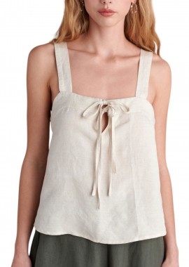 Top Attrattivo Λινό Με Κορδόνια 9920939-NATURAL Γυναικείο
