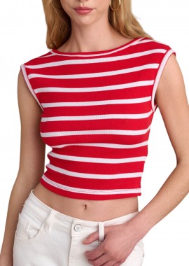 Μπλούζα Αμάνικη Attrattivo Μαρινιέρα 9921031-RED Γυναικείο