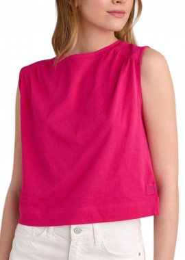 Μπλούζα Αμάνικη Attrattivo Με Άνοιγμα Στην Πλάτη 9921295-FUCHSIA Γυναικείο