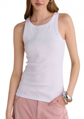 Μπλούζα Αμάνικη Attrattivo Με Logo 9921303-WHITE Γυναικείο