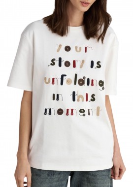 Μπλούζα Κοντομάνικη Attrattivo Με Lettering 9921605-OFF WHITE Γυναικείο