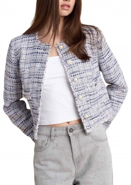 Σακάκι Attrattivo Κοντό Tweed 9923010-MULTICOLOR Γυναικείο