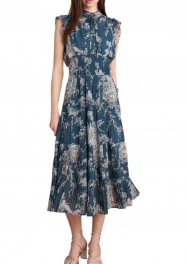 Φόρεμα Attrattivo Μίντι Αμάνικο Με Abstract Print 9923173-MULTICOLOR Γυναικείο