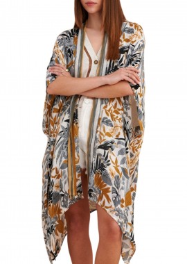 Ζακέτα Attrattivo Κιμονό Με Σχέδιο 9923470-MULTICOLOR Γυναικείο