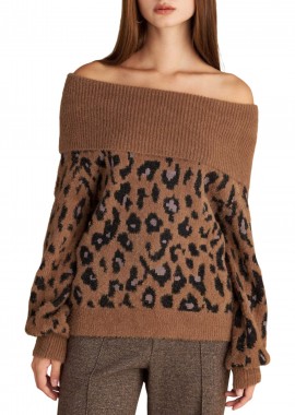 Μπλούζα Μακρυμάνικη Attrattivo Πλεκτή Λεοπάρ 9P22945-MULTICOLOR Γυναικείο