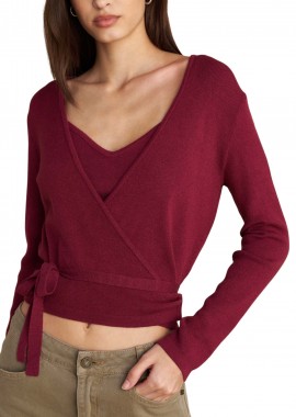 Ζακέτα Attrattivo Πλεκτή Με Τοπ 9P23401-CHERRY Γυναικείο