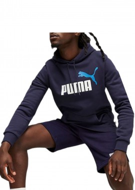 Μπλούζα Μακρυμάνικη Puma Ess+ 2 Col Big Logo Hoodie FL 586764-07 Ανδρικό