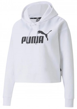 Μπλούζα Μακρυμάνικη Puma Ess Cropped Logo Hoodie Fl 586869-02 Γυναικείο