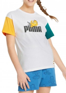 Μπλούζα Κοντομάνικη Puma Garfield Colorblock 533432-02 Unisex Παιδικό