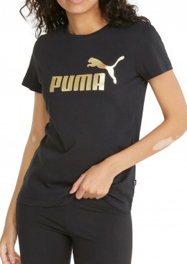 Μπλούζα Κοντομάνικη Puma ESS+ Metallic Logo 848303-01 Γυναικείο
