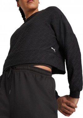 Μπλούζα Μακρυμάνικη Puma Fit Branded Fleece Crew 524124-01 Γυναικείο
