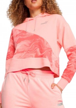 Μπλούζα Μακρυμάνικη Puma Power Cat Marbleized Hoodie 677205-63 Γυναικείο