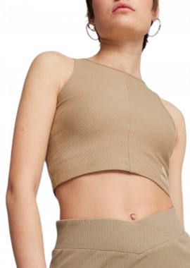 Μπλούζα Αμάνικη Puma Classics Ribbed Crop Top 626625-67 Γυναικείο