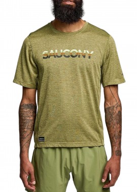 Μπλούζα Κοντομάνικη Saucony Stopwatch Graphic SAM800280-GDHA3 Ανδρικό