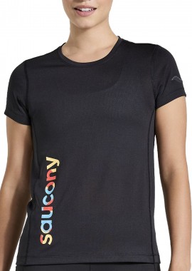Μπλούζα Κοντομάνικη Saucony Stopwatch Graphic SAW800372-BKA2 Γυναικείο