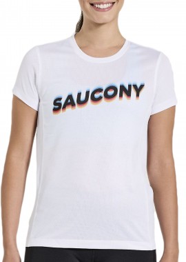 Μπλούζα Κοντομάνικη Saucony Stopwatch Graphic SAW800372-WHA2 Γυναικείο