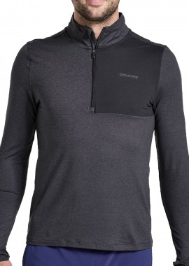 Μπλούζα Μακρυμάνικη Saucony Sunday 1/4 Zip SAM800301-BKH Ανδρικό