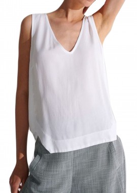 Top Ale Αμάνικο 81372352-WHITE Γυναικείο