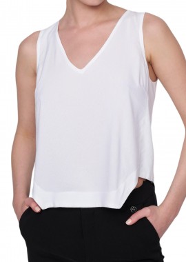 Top Ale Αμάνικο 8918862-WHITE Γυναικείο