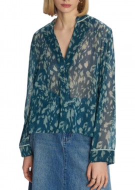 Τουνίκ Ale Εμπριμέ Ημιδιαφανής 8920730-PETROL Γυναικείο