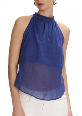 Top Ale Halter Με Δέσιμο Στο Λαιμό 8921181-BLUE Γυναικείο
