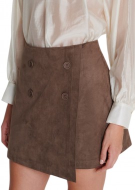 Φούστα Ale Τύπου Σουέντ 8921577-CAPPUCCINO Γυναικείο