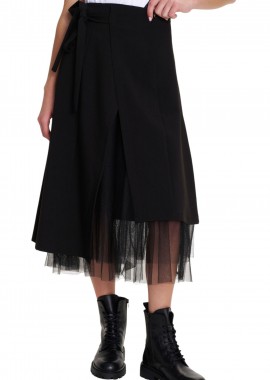 Φούστα Ale Μίντι Με Τούλι 8921908-BLACK Γυναικείο