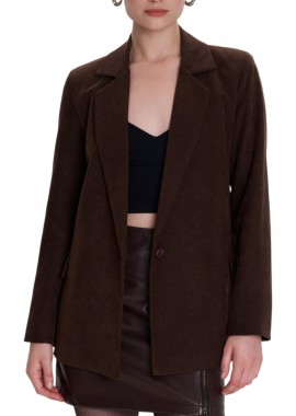 Σακάκι Ale Ίσιο Μονόκουμπο 8922416-BROWN Γυναικείο