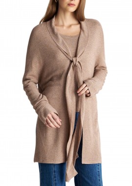 Ζακέτα Ale Πλεκτή Με Δέσιμο 8P23419-BEIGE Γυναικείο